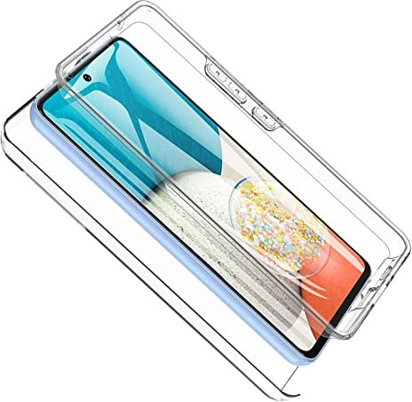 NWNK13 For Samsung Galaxy A53 5G Case Crystal Clear Slim Fit Front & Back 360° Case Built-in Screen Protector Full Body Silicone Gel Mobile Phone Cover for Samsung A53 5G (Clear) (Clear)