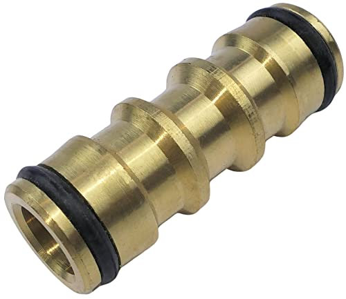 AERZETIX - C17806 - Coupleur raccord 1/2'' mâle-mâle de tuyau d'arrosage/irrigation - double connecteur/intermédiaire rapide pour tuyaux de jardin - en laiton