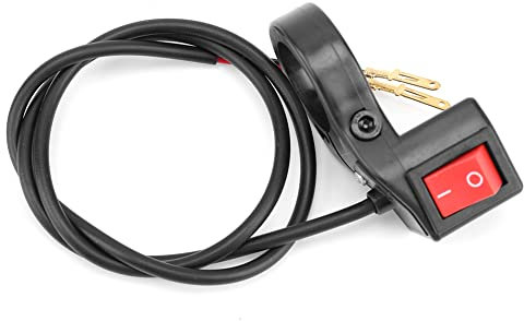 popyes Interrupteur de Guidon de Moto Interrupteurs d'éclairage à Bouton-poussoir ON OFF Commutateur de Phare de Guidon de Moto pour Vélo électrique, moto, ATV