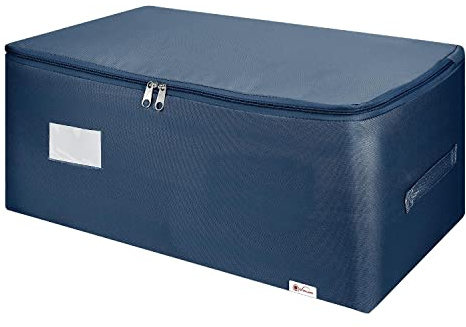Vinsani 1pc 50L Large Storage Organiser Bags, Dust & Moisture Proof | Heavy Duty Moving Bags with Strong Handles & Double Zip, Large Underbed Storage for Clothes, Bedding, Duvets & Pillows