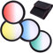Filtri a colori graduati per fotocamera 67 mm rosso giallo blu verde filtri graduati set per Canon EF-S 18-135mm f/3.5-5.6 IS obiettivo, per Canon EF-S 18-135mm f/3.5-5.6 IS USM obiettivo