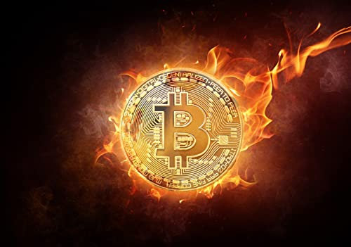 4Good Premium Poster Kryptowährung, Bitcoin Dekoration Wohnzimmer, Buero bild, Bilder Set Modern für Zimmerdeko Plakat motivation Poster Wanddeko KR3-A4