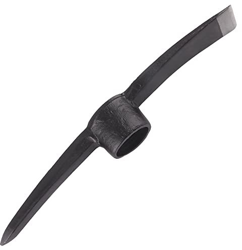 BAUSTER® Pioche sans manche équipée des deux côtés - Pioche pionnière - Pionnière pour desserrer les sols durs - Pioche de jardin utile pour casser les murs - Pioche de terre (2,5 kg)