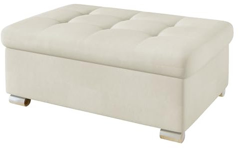 Mirjan24 Hocker Niko groß Sitzhocker Polsterhocker Sitzbank Fußbank Pouf Farbauswahl (Uttario Velvet 2978)