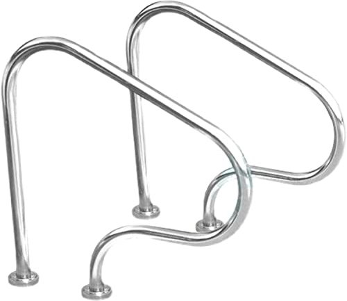 ZEELYDE Corrimano per Piscina,Binario per Scale per Piscina, 1 Pezzo in Acciaio Inossidabile con Kit di Montaggio | Scala per corrimano di Sicurezza per Piscina per Decorazioni domestiche 31,5 X 31