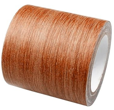 Ruban Adhésif Imitation Grain de Bois, Rubans Adhesif de Réparation de Meuble, Duct Tape Masquage Ruban Imperméable pour Renovation Porte, Sols, Plinthe (Texture de Chêne Brun Chocolat 5,7 cm x 4,57m)