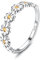 Milacolato Ring Damen Gänseblümchen Silber 925 Damen Ringe Frauen 18 Karat Gold Gefüllter Hawaiianischer Ring Mit Buntem Zirkonia Hochglanzpolierter Comfort Fit Statement-Eheringring