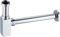 Balneo Waschbecken Siphon Universal - Abflussgarnitur Waschbecken Messing G1 1/4 x 32 mm - Sifon Waschbecken Bad Röhrensiphon - Syphon Badezimmer Waschbecken Rohr, Quadratisch Chrom