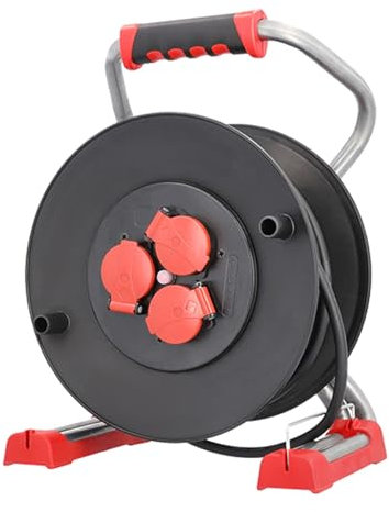BACHMANN Profi-Kabeltrommel 3xCEE7/3 H07RN-F 3G1,5mm² 25,0m CEE7/7