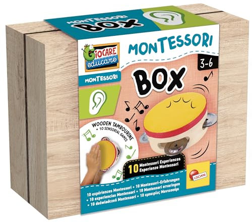 Lisciani - Montessori Box: Hören - Sensorisches Hörkit für Kinder ab 3 Jahren - Entdeckung der Klänge - Auditives Erwachen - Bildungsspiel - Sinneserweckung