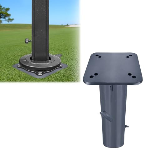 FIVMEN Bodenhülse Sonnenschirm Universal Metall Sonnenschirmständer für Ampelschirme Kurbelschirm Bodenanker zum Einbetonieren(Dunkelgrau)
