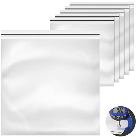 FOMGIIN Airport Security Liquids Bags, 6 Pack 20 x 20 cm Airline Approved Liquid Clear Plastic Bag for Hand Travel Luggage