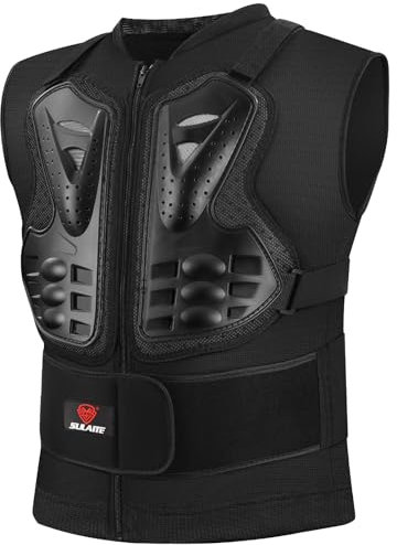 Armure Moto Vélo Dorsale Moto Homme Femme Enfant Plastron VTT Pare Pierre Moto Cross Protection Equipement pour Cyclisme Sports Equitation Extérieur (M)