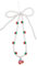 Mikovivi Cherry and Bow Phone Charm Strap, Wrist Strap Phone Charm Beaded Phone Lanyard Wrist Strap Phone Chain Bracelet for Women Phone Keychain Charm