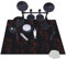 140 x 120 cm Alfombra Bateria Electronica Antideslizante - Alfombras Bateria Insonorizacion - Alfombrilla de Tambor para Baterías Acústico Caja Bombo y otros Instrumentos Musicales Antivibracion