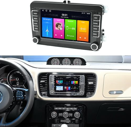 Auto Radio Autospieler GPS Navi Navigation Carplay/Android Autoradio 7 Zoll HD-Touchscreen, Ersatz für VW Beetle Coupe Cabrio 5C1 5C2 5C7 5C8 2011-2019