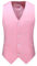 Hommes Costume Business Gilet Veste de mariée Slim Fit Débardeur sans Manches Business Dress (Couleur Rose,6TG)