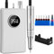 Kredioo Coreless Nail Drill 35,000RPM, Professional Electric Nail Files for Acrylic Gel Nails, Rechargeable Nail Drill Machine, Manicure E File Kit with 7 Bits, Salon Home, 48W (White)
