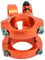 Drfeify 35mm Cycle Stem, Aluminum Alloy Cycle Stem Fast Down Clamp Cycle Handlebar Clamp with Hex Wrench for Mountain Cycling Supplies (Orange)