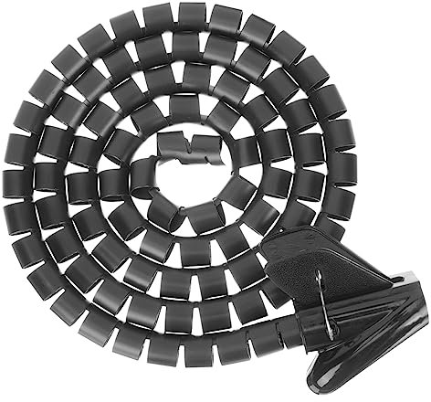 Uonlytech Organisateur De Câble Spirale Flexible Avec Gaine Protectrice Pour Gestion Câble Bureau Et Maison Sans Couture Pour Protection Et Rangement Fil Électrique