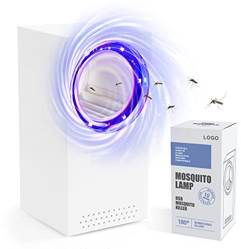 Lampe Anti Moustiques, Piège à Insectes électrique USB avec Lampe UV, 180°Lumière Tueuse de Moustiques Zapper pour Cuisine Chambre d'enfants Intérieure et L'extérieur