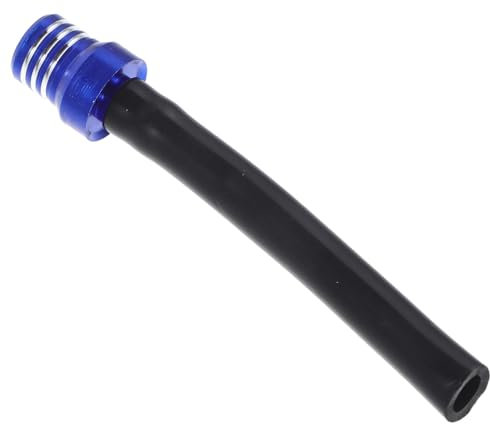 WEKADRIN Motorrad Tankdeckel Entlüftungsschlauch Aluminium Cnc Bearbeitet Mit Einweg Entlüftungsventil Passgenau Für Atv Offroad Motorräder Blau