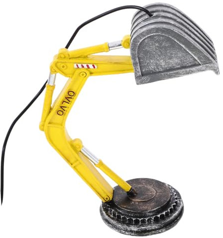 Uonlytech Bagger Tischlampe Minimalistisch für Kinderzimmer Vielseitige Schreibtischlampe als Dekoration für Wohnzimmer Esszimmer und Büro Baggerleuchte