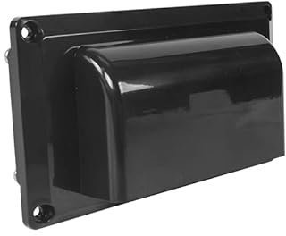 FOELANNE Bathroom Extractor Fan, DC 12V 6W Range Hood Exhaust Fan for Motorhome Caravan Camper Black and White(Nero)