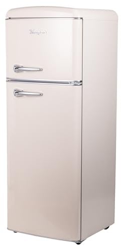 Frigorifero vintage doppia porta 240 L 54,6x55,4x148,7cm, avorio, Kooper