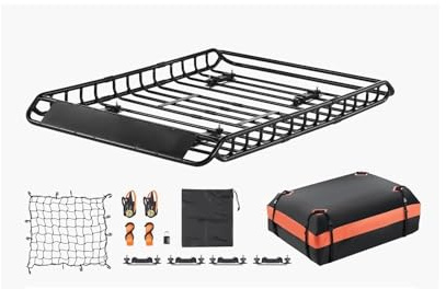 auto dachgepäckträger Universal Für SUV Lkw Auto Dach Rack Korb 64x39x4.1 Dach Fracht Träger Anti-Rost Legierung Stahl(51x36in with bag)