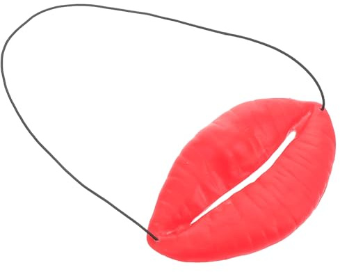 Totority Rote Große Lippen Scherzartikel für Hochzeiten Mund Requisiten mit Schwarzem Trauzeugen Partyaccessoires Cosplay Spaß