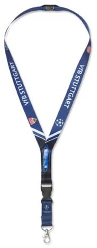 VfB Stuttgart Schlüsselband - Ultimate Stage - Blau | mit abnehmbarem Schlüsselanhänger | Lanyard