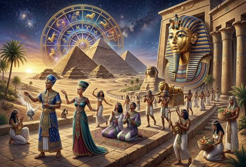 Ägyptischer Pharao Tutanchamun Puzzle 1000 Teile Erwachsene & Kinder,Knifflig,Anti-Stress,Wanddeko,Premium,Geduldsspiel,Geschenk,Karton,ab 14 J.,Lernspiel,Herausforderung 38x26cm
