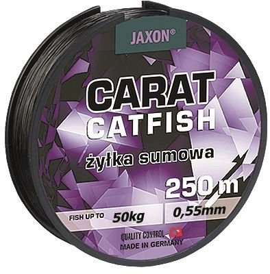 Jaxon Angelschnur Carat Catfish Welsschnur monofile Wels 250m Spule 0,45/0,50/0,55mm (0,55mm/50kg)