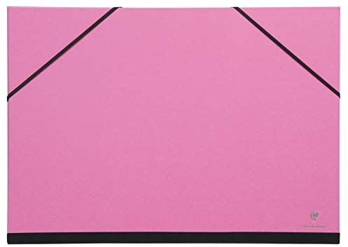 Clairefontaine 144806C Zeichenmappe Maya mit Gummizugverschluß, praktisch und robust, 28 x 38cm, 1 Stück, Fuchsia