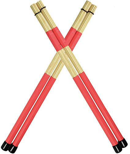 Hot Rods Rute Jazz Drumsticks Brushes Drumsticks (Red-2P)
