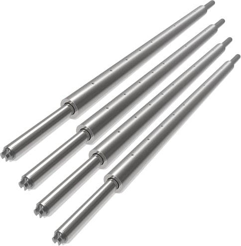 Lot de 4 barres de blocage rondes, barres de blocage, barres de serrage, 2000-2400 mm, tourillon combiné 19/24 mm | pour rail d'aviation | rail d'ancrage combiné | Rail à baguettes