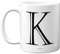 Stuff4 Personalised Alphabet Initial Mug - Letter K Mug, Gifts for Him Her, Fathers Day, Mothers Day, Birthday Gift, 11oz Ceramic Dishwasher Safe Anniversary, Valentines, Christmas, Retirement
