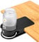 Pinsheng Drink Cup Holder Clip, Home Office Table Desk Side Huge Cup Clip, Portable Table Side Mug Holder Cup Saucer Clip Design for Water Drink Beverage Soda Coffee Tea (Black)
