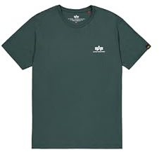 Alpha Industries Basic T Small Logo T-Shirt for Men Navy Green