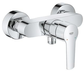 GROHE Mitigeur monocommande Douche Start, montage mural, robinet à raccord fileté 1/2, rosaces incluses, finition brillante et facile à nettoyer, chromé, 23205002 (Import Allemagne)