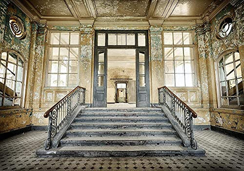 XiuTaiLtd Fototapete Lost Place Altes Haus, Xl, Fototapeten, Wandbild, Motivtapeten, Seide-Tapeten, Flur Korridor Treppe-200x140 CM
