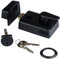 XFORT 60mm Matt Black Night Latch Standard Complete with Rim Cylinder, Lock Case, Two Keys and Trim Ring, Door Lock Provides Increased Home Security, for Front Door Lock.