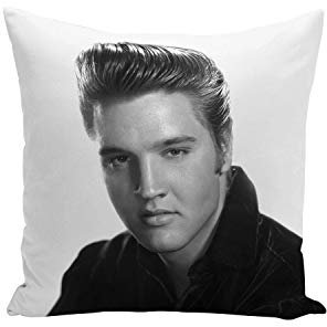 French Unicorn Kissenbezug, Motiv: berühmter Star Elvis Presley Sänger Musik Vintage 9 (40 x 40 cm)
