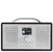 ALANO FM/DAB+ Radio/Bluetooth/AUX IN radio dab portatile a colori in legno con display a colori 2.4 TFT e doppia modalità sveglia, radio dab con design retrò per giardino e cucina (marrone scuro)