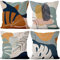 Aoihrraan 41x41cm 4er Set Dekorativ Boho Kissenbezug Botanisch Anlage Natürlich Blatt Boho Quadratische Sofakissen Dekokissen Aus Leinen Wohnkultur Für Bauernhaus Wohnzimmer Draussen Garten Sofá