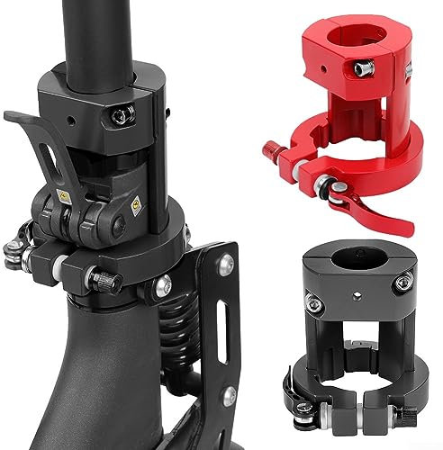 DAZZLEEX Folding Pole Base, Aluminum alloy ElectricScooter Folder Fastener Pipe Clamp Folding PoleBase For -Xiaomi M365/Pro(Red)