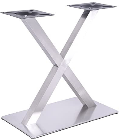 AOAPUMM X-förmiges Tischgestell Edelstahl, hochbelastbare Metallbeine Einfache Montage Untersetzer für Heimwerkerprojekte (z.B. Couch- und Esstische) (X)
