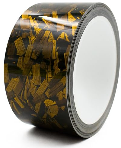 Finest Folia 8,5 Meter Forged Carbon Zierstreifen Auto LKW Motorrad Boot Modellbau Basteln DIY Deko Dekorstreifen Klebestreifen selbstklebend wetterfest (Gold Glanz Forged Carbon, 50mm)