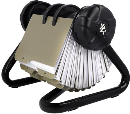 Westcott E-744539 00 Lot de 200 pochettes à rouler pour cartes de visite - Intercalaires A-Z pour un tri clair des cartes